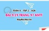 Bài 9.19 trang 97 Toán 8 Tập 2 Kết nối tri thức